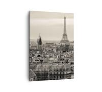 Impression sur Toile 50x70cm Tableaux Image Photo Paris ville maison Decoration