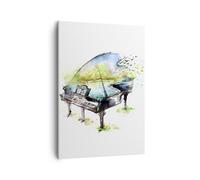 Impression sur Toile 50x70cm Tableaux Image Photo Piano Nature Musique élégance
