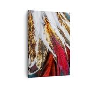 Impression sur Toile 50x70cm Tableaux Image Photo plume plumes oiseau Decoration