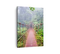 Impression sur Toile 50x70cm Tableaux Image Photo Pont Suspendu Costa Rica
