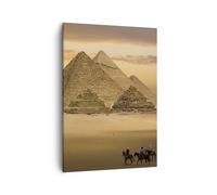 Impression sur Toile 50x70cm Tableaux Image Photo Pyramide egypte désert