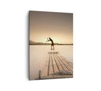 Impression sur Toile 50x70cm Tableaux Image Photo Radeau Ouest Le Soleil