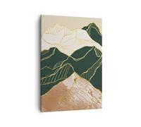 Impression sur Toile 50x70cm Tableaux Image Photo Résumé Paysage Montagnes