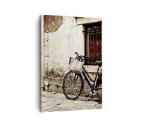 Impression sur Toile 50x70cm Tableaux Image Photo Rue vélo ville ruines
