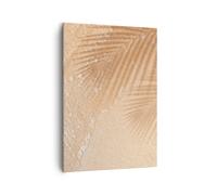 Impression sur Toile 50x70cm Tableaux Image Photo Sable Ombre Feuilles