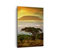 Impression sur Toile 50x70cm Tableaux Image Photo Safari la faune montagne kenya
