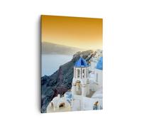 Impression sur Toile 50x70cm Tableaux Image Photo Santorin Grèce vacances île