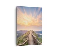 Impression sur Toile 50x70cm Tableaux Image Photo Sentier Montagne Açores