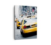 Impression sur Toile 50x70cm Tableaux Image Photo Taxi rue New York Decoration