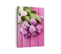 Impression sur Toile 50x70cm Tableaux Image Photo Tulipes Bouquet jardin