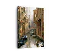 Impression sur Toile 50x70cm Tableaux Image Photo Venise pont eau maison