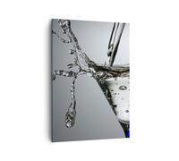 Impression sur Toile 50x70cm Tableaux Image Photo Verre eau eau minérale bulles