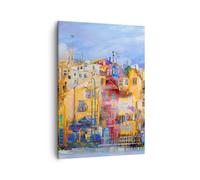 Impression sur Toile 50x70cm Tableaux Image Photo vieille ville immeuble