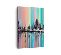 Impression sur Toile 50x70cm Tableaux Image Photo ville vue eau Art Decoration