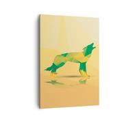 Impression sur Toile 50x70cm Tableaux Image Photo Wolf moderne graphique
