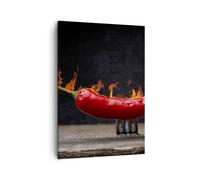 Impression sur Toile 50x70cm Tableaux Image Piment paprika organique agriculture