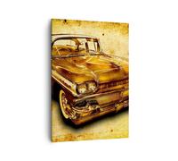 Impression sur Toile 50x70cm Tableaux Image Voiture classique limousine vitesse