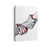 Impression sur Toile 50x70cm Tableaux Les mains les partenariats aide soutien