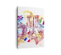 Impression sur Toile 50x70cm Tableaux Voyage l'Europe l'histoire le château