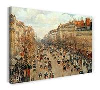 Impression sur toile (60x40cm): Camille Pissarro - Boulevard Montmartre