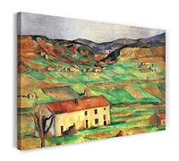 Impression sur toile (60x40cm): Paul Cézanne - Paysage avec maison