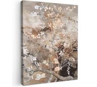 Impression sur Toile 60x80 cm - Décoration Murale Peinture - Motif Amandiers en fleurs - MuchoWow