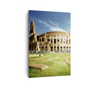 Impression sur Toile 70x100cm Tableaux Archéologie architecture italie colisée