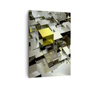Impression sur Toile 70x100cm Tableaux Architecture blocs design géométrique