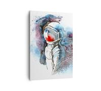 Impression sur Toile 70x100cm Tableaux Astronaute Univers astronomie explorateur