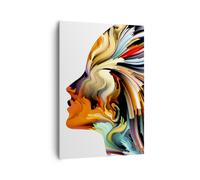 Impression sur Toile 70x100cm Tableaux effets expressionnisme fille imaginaire
