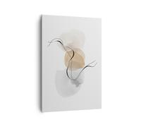 Impression sur Toile 70x100cm Tableaux Image Abstrait Minimaliste Aquarelle