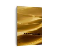 Impression sur Toile 70x100cm Tableaux Image Afrique sahara chameau paysage