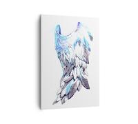Impression sur Toile 70x100cm Tableaux Image Aile plumes la perfection la pureté
