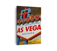 Impression sur Toile 70x100cm Tableaux Image Amérique destination Las Vegas