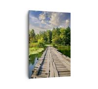 Impression sur Toile 70x100cm Tableaux Image architecture promenade Swan Paysage