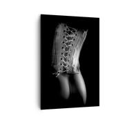 Impression sur Toile 70x100cm Tableaux Image Corps féminin corset en cuir femme