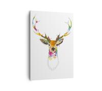Impression sur Toile 70x100cm Tableaux Image Deer imaginaire graffiti graphique