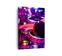 Impression sur Toile 70x100cm Tableaux Image DJ discothèque discothèque audio