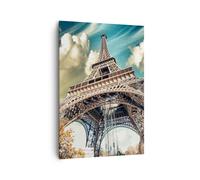 Impression sur Toile 70x100cm Tableaux Image Eiffel ingénierie europe france