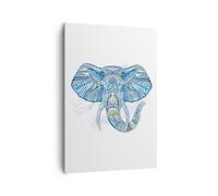 Impression sur Toile 70x100cm Tableaux Image Elephant modèles faune afrique