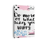 Impression sur Toile 70x100cm Tableaux Image Mots Motivation Heureux message