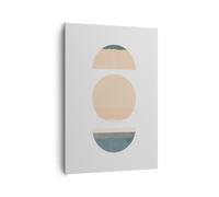 Impression sur Toile 70x100cm Tableaux Image Photo Abstraction Roue Demi-cercle