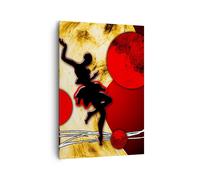 Impression sur Toile 70x100cm Tableaux Image Photo Afrique femme danseuse désert