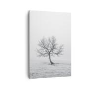 Impression sur Toile 70x100cm Tableaux Image Photo arbre champ nature Decoration