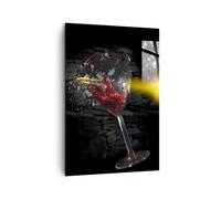 Impression sur Toile 70x100cm Tableaux Image Photo Arme balle verre vigne