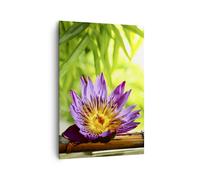 Impression sur Toile 70x100cm Tableaux Image Photo Asie spa bambou fleur