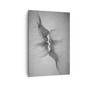 Impression sur Toile 70x100cm Tableaux Image Photo Baiser Amour Couple