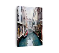 Impression sur Toile 70x100cm Tableaux Image Photo Bateau pont tourisme Venise