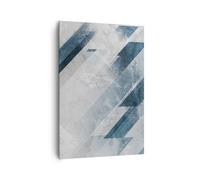 Impression sur Toile 70x100cm Tableaux Image Photo Bleu Blanc Chiffres