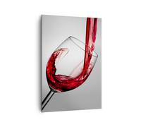 Impression sur Toile 70x100cm Tableaux Image Photo Boisson verre vin Decoration